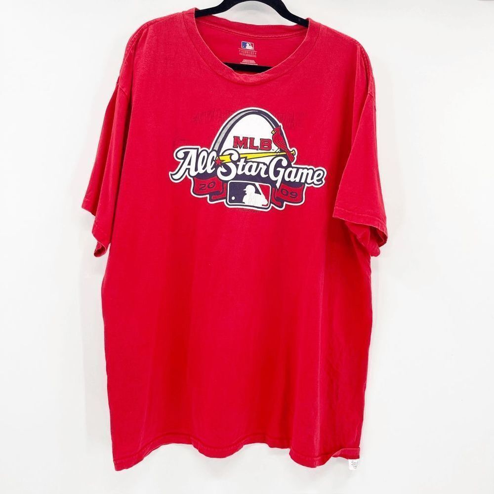 MLB All Star Game 2009 T Shirt Men's Size XL Red Crew Neck Short Sleeve‎